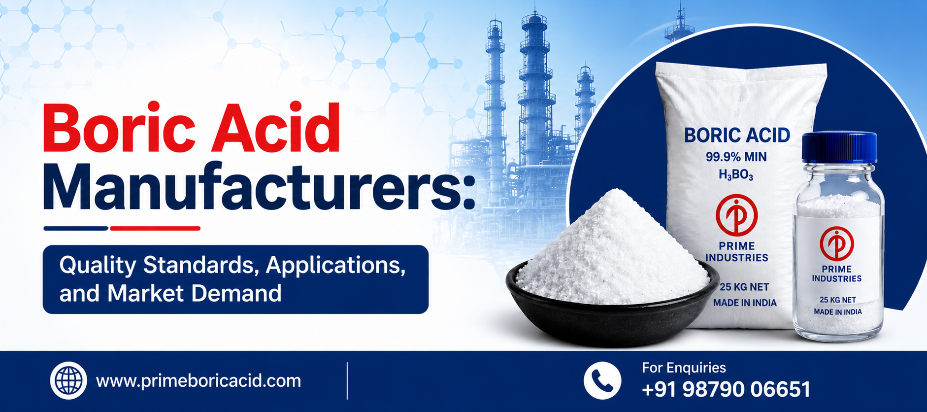 Boric Acid Manufacturers: Quality Standards, Applications, and Market Demand